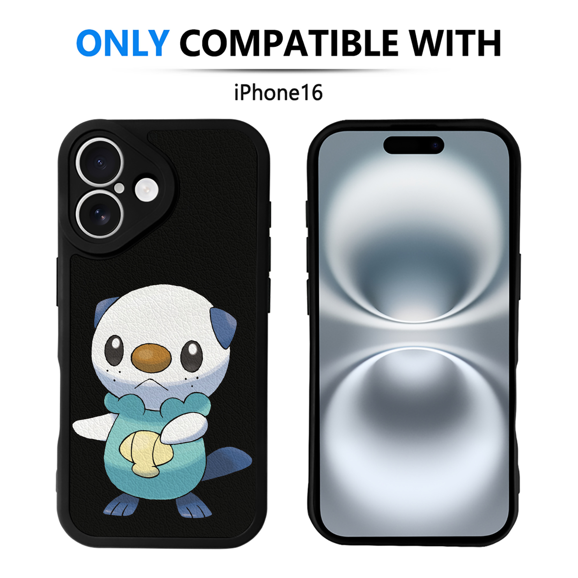 （画像用） ポケットモンスター Pokémon 【iPhone 16シリーズ対応】シリコンスマホケース（レザー調） 材質：シリコン